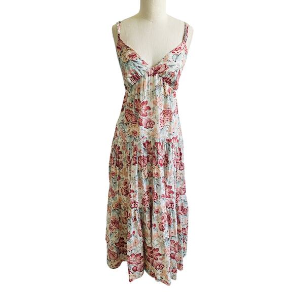 Rebecca Taylor Floral Lucienne Dress Tie Back Midi - Picture 3 of 11